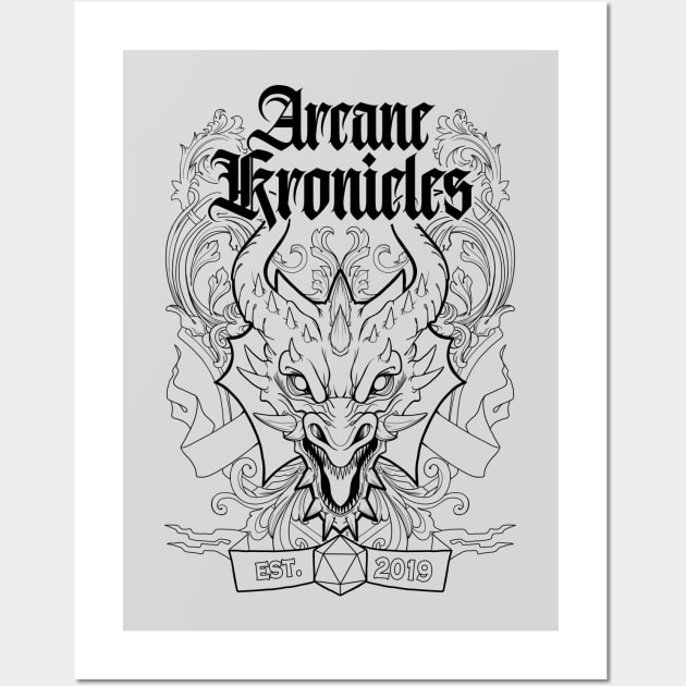 Arcane Kronicles - BlackDesign Wall Art by ArcaneKronicles